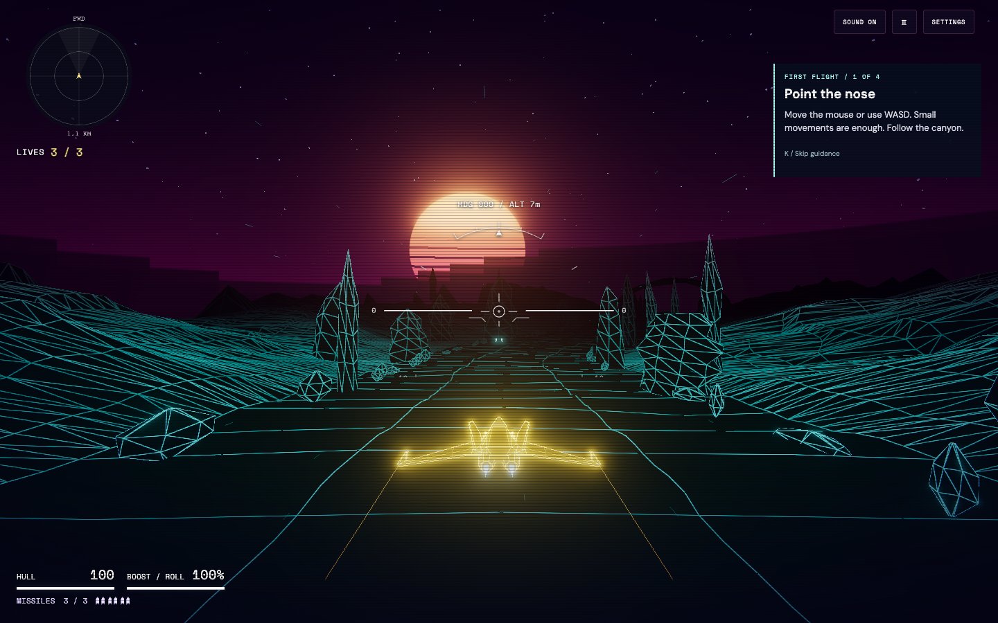 Canyon Overdrive — Screenshot aus dem Spiel