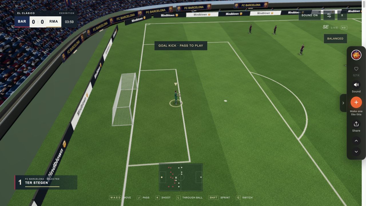 Stadium Elite — El Clásico — captura del juego