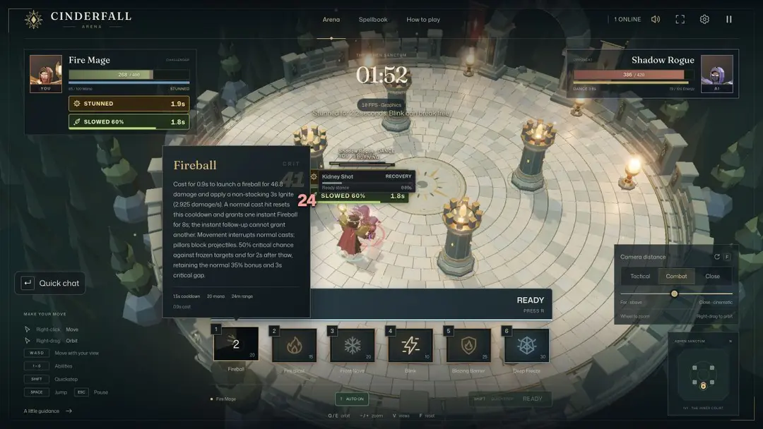 Cinderfall · Fire, Shadow & Steel — gameplay screenshot