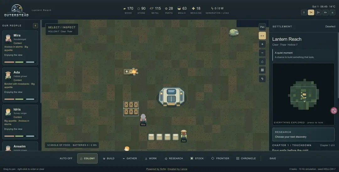 Outerstead · First Light — gameplay screenshot