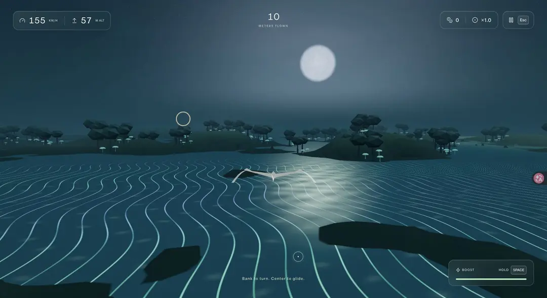 Glider — One Throw. Endless Sky. — gameplay screenshot