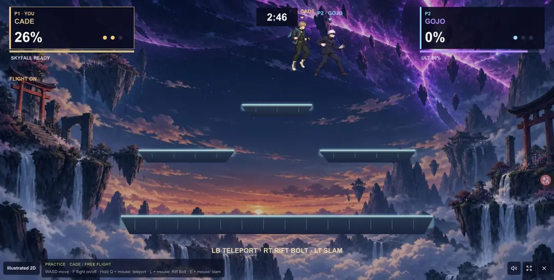 Anime Rift — The Crossover Arena — gameplay screenshot