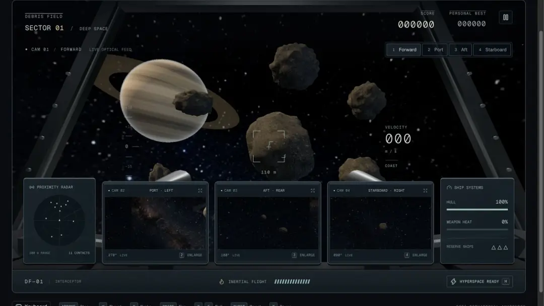 ASTEROIDS · Deepfield — gameplay screenshot