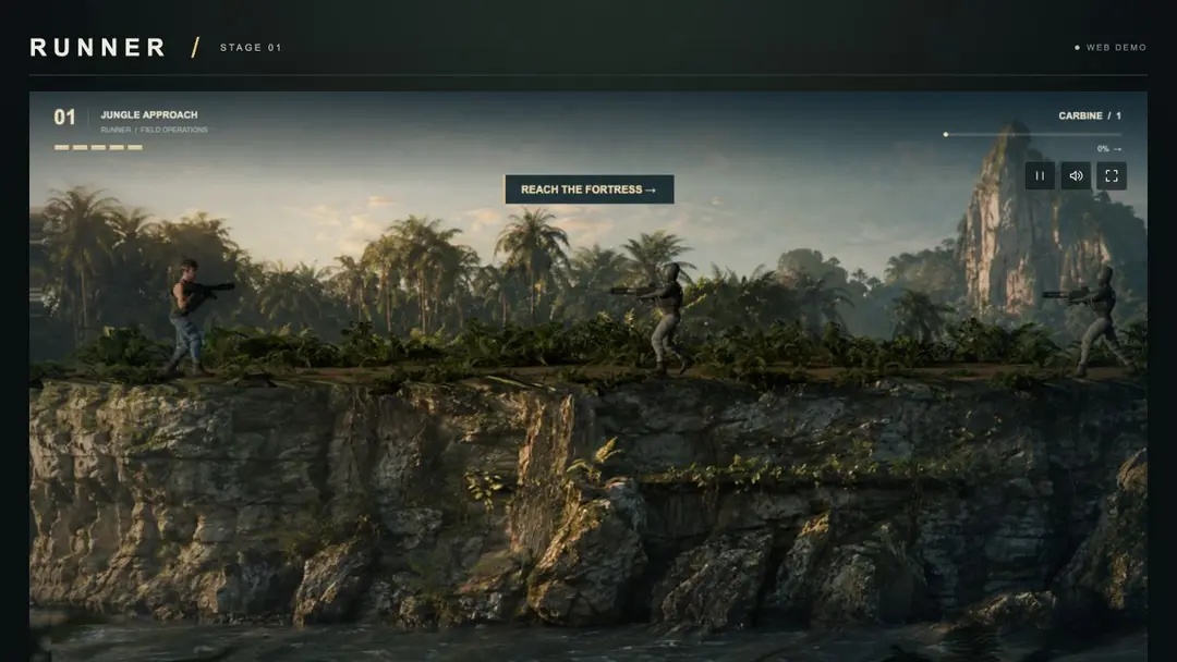 RUNNER — Stage 1 — gameplay screenshot