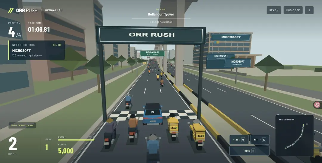 Bengaluru ORR Rush — Screenshot aus dem Spiel