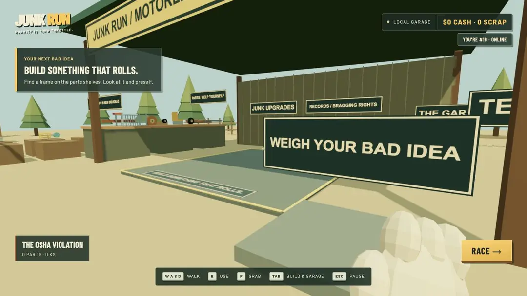 JUNK RUN — gameplay screenshot
