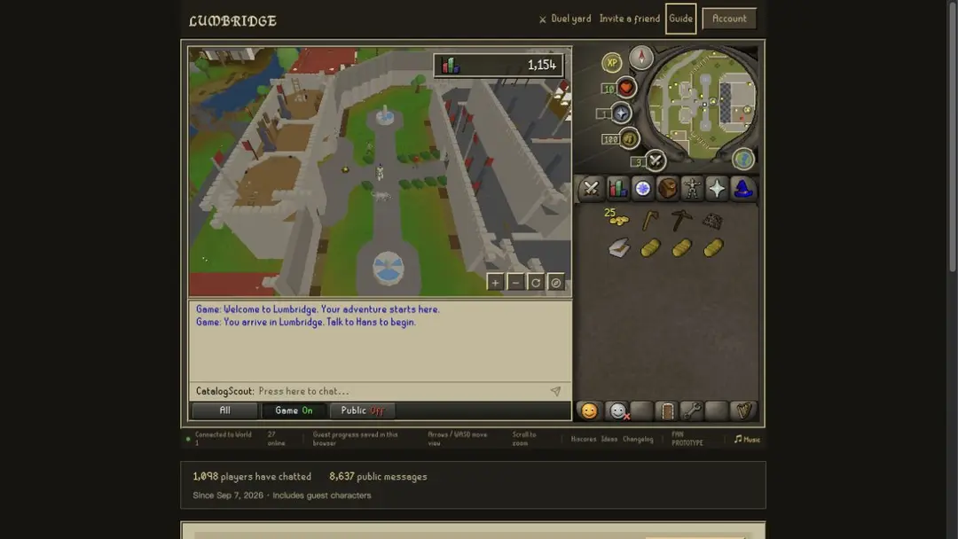 Lumbridge / Elderwood Realms — gameplay screenshot
