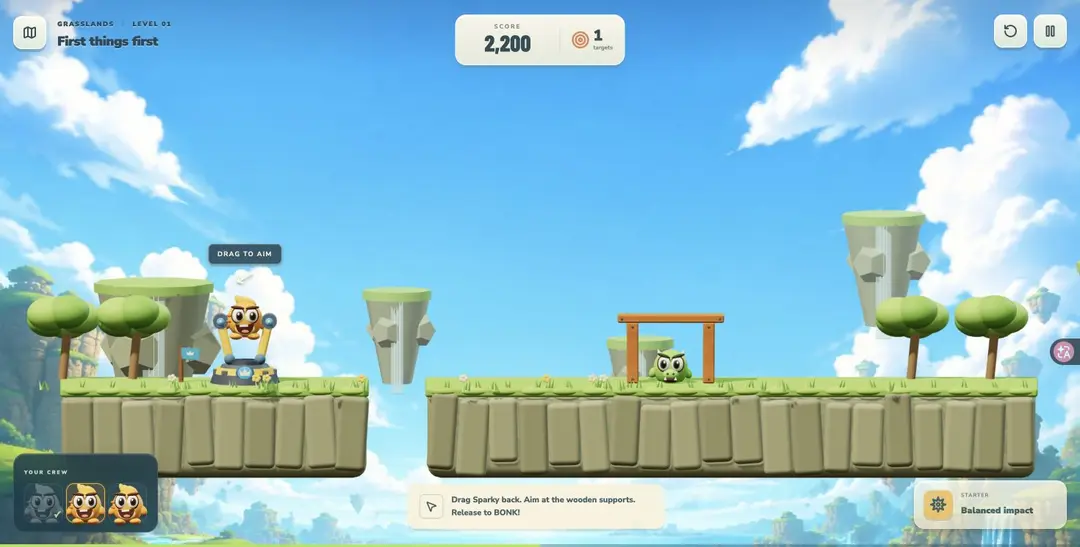 Bonkshot — Screenshot aus dem Spiel