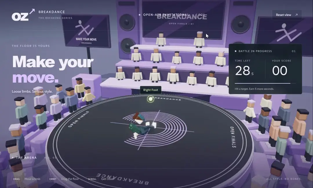 Oz Breakdance — لقطة من اللعب