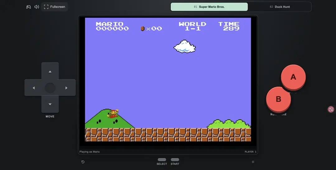 Super Mario Bros. + Duck Hunt — Browser Port — gameplay screenshot
