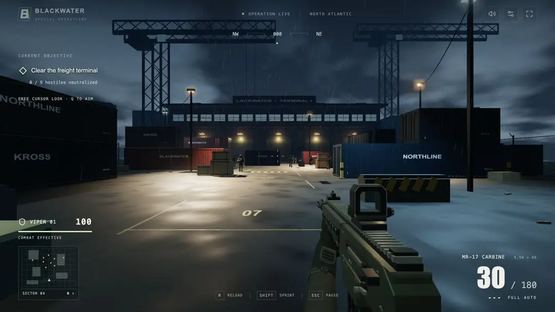 BLACKWATER · Silent Harbor — gameplay screenshot