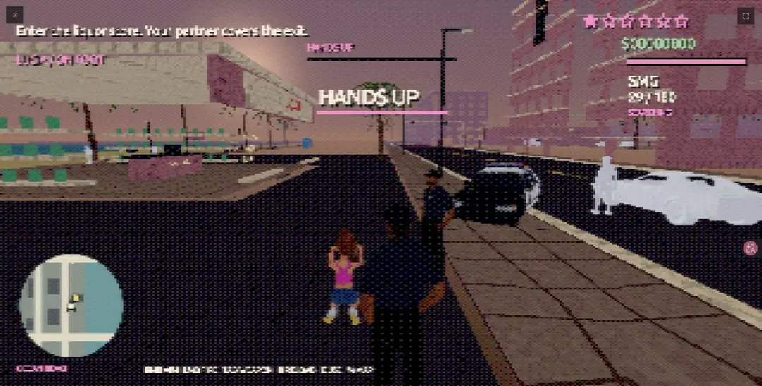 Grand Theft Auto VI — PS1 Demake — 实机画面