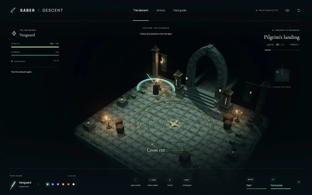 Saber / Descent — Screenshot aus dem Spiel