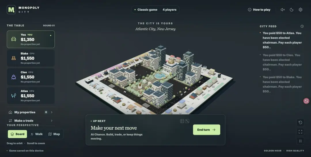 Monopoly City — A Board Worth Exploring — gameplay screenshot