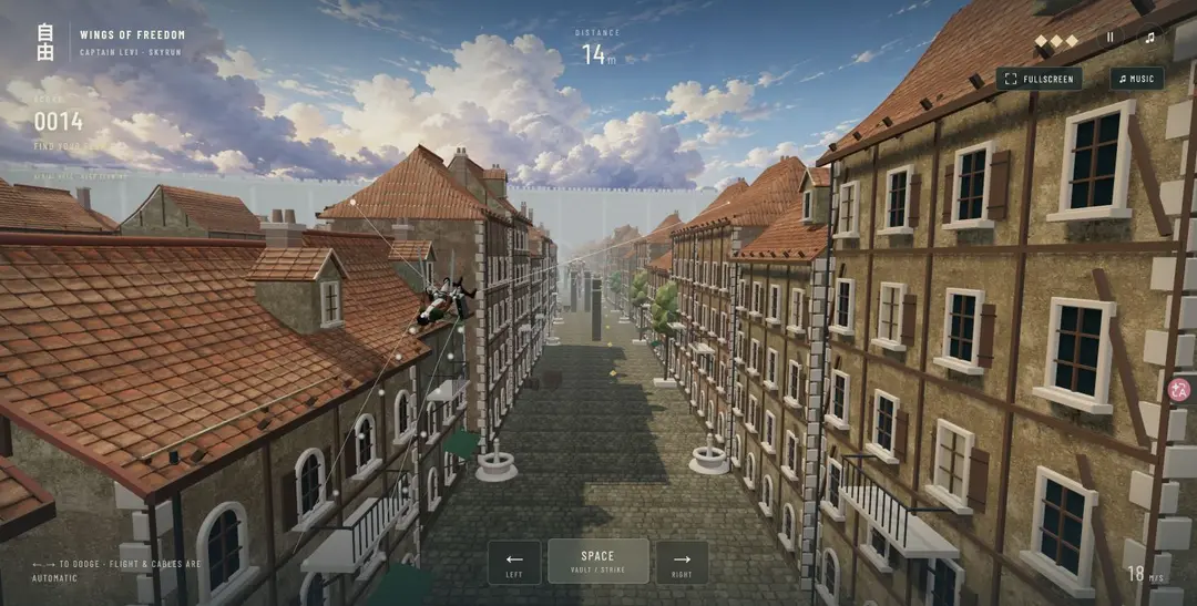Wings of Freedom — Levi Skyrun — gameplay screenshot