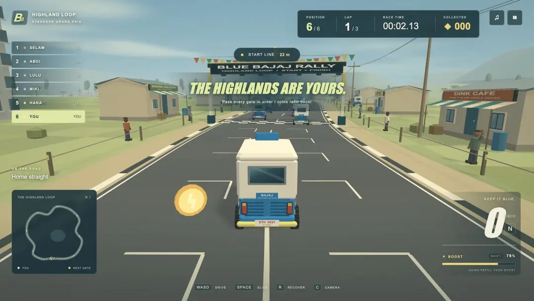 Blue Bajaj Rally — gameplay screenshot