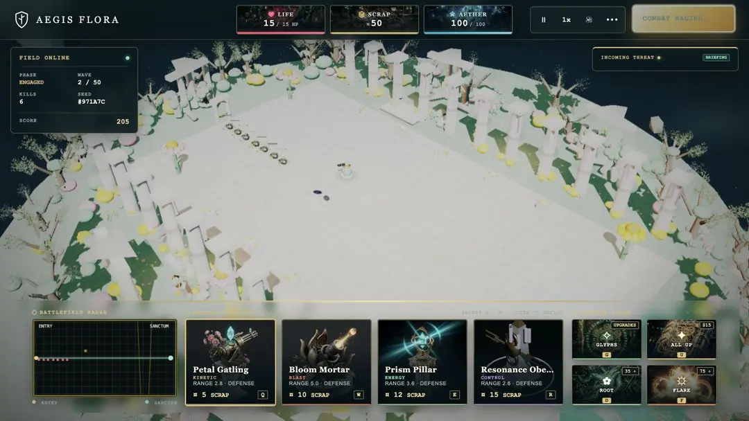 Aegis Flora — gameplay screenshot